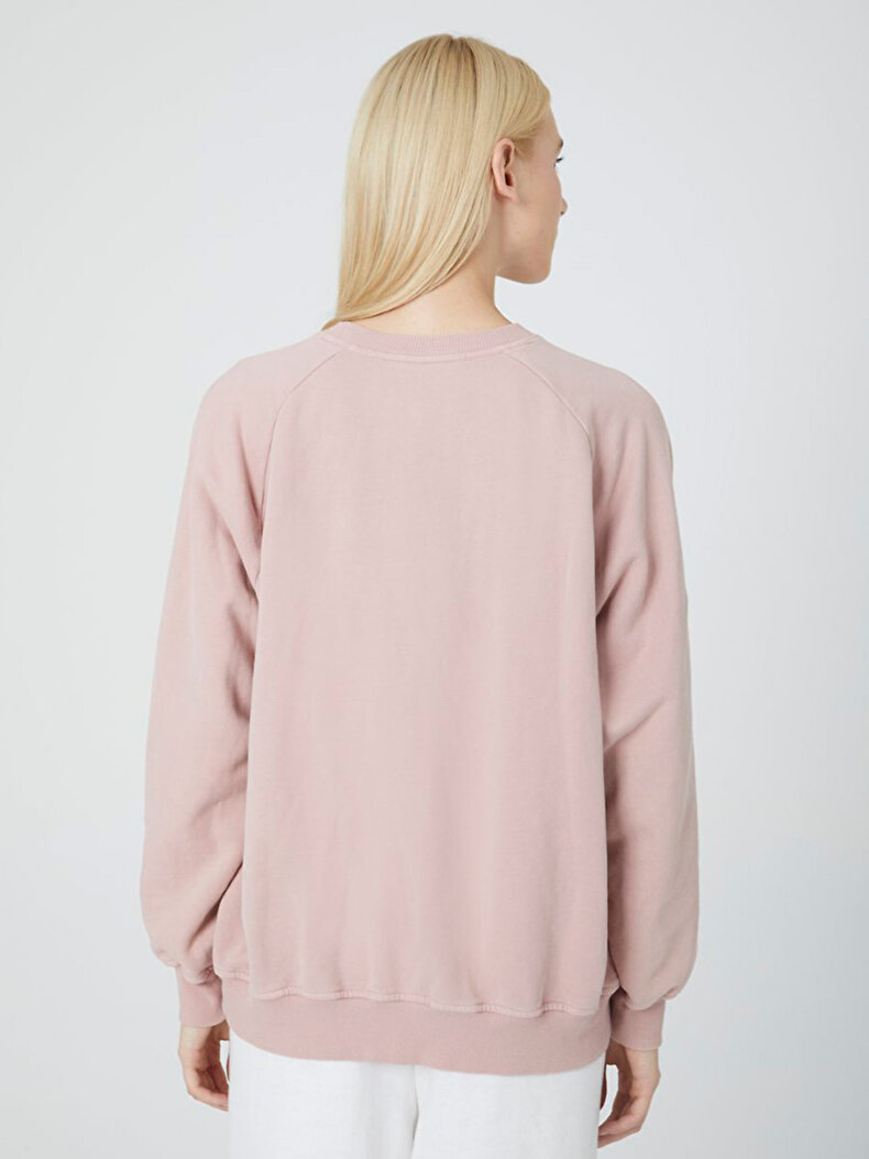 Bleached Comfortable Cut Lilac Sweatshirt