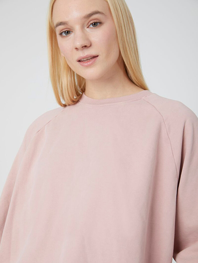 Bleached Comfortable Cut Lilac Sweatshirt