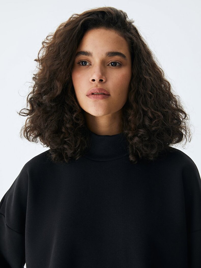 Print With Print Straight Collar Black