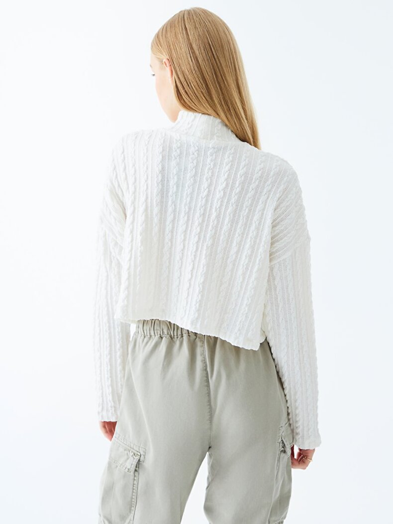 Straight Collar Hair Knitted Dust