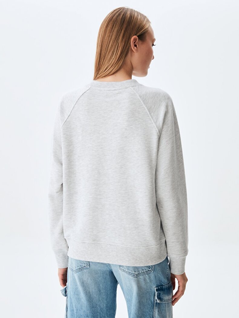 Crew Neck Grau Sweatshirt