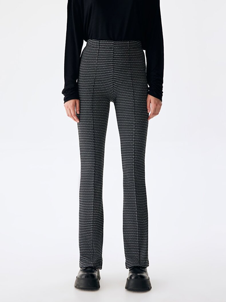 Pattern Stretch Trousers