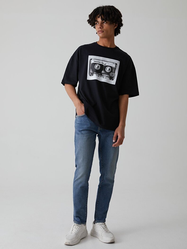 Graphic Print With Print Anthracite T-shirt
