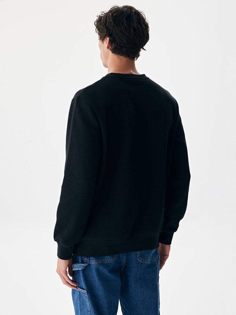 Print Schwarz Sweatshirt