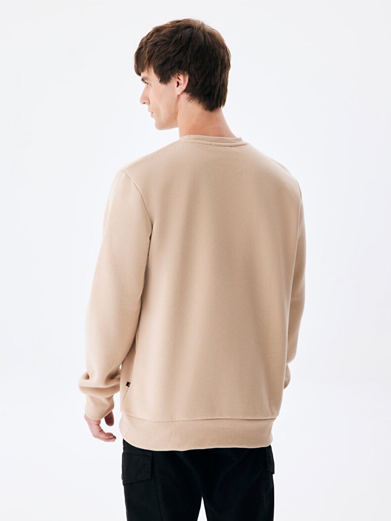 Print Beige Sweatshirt