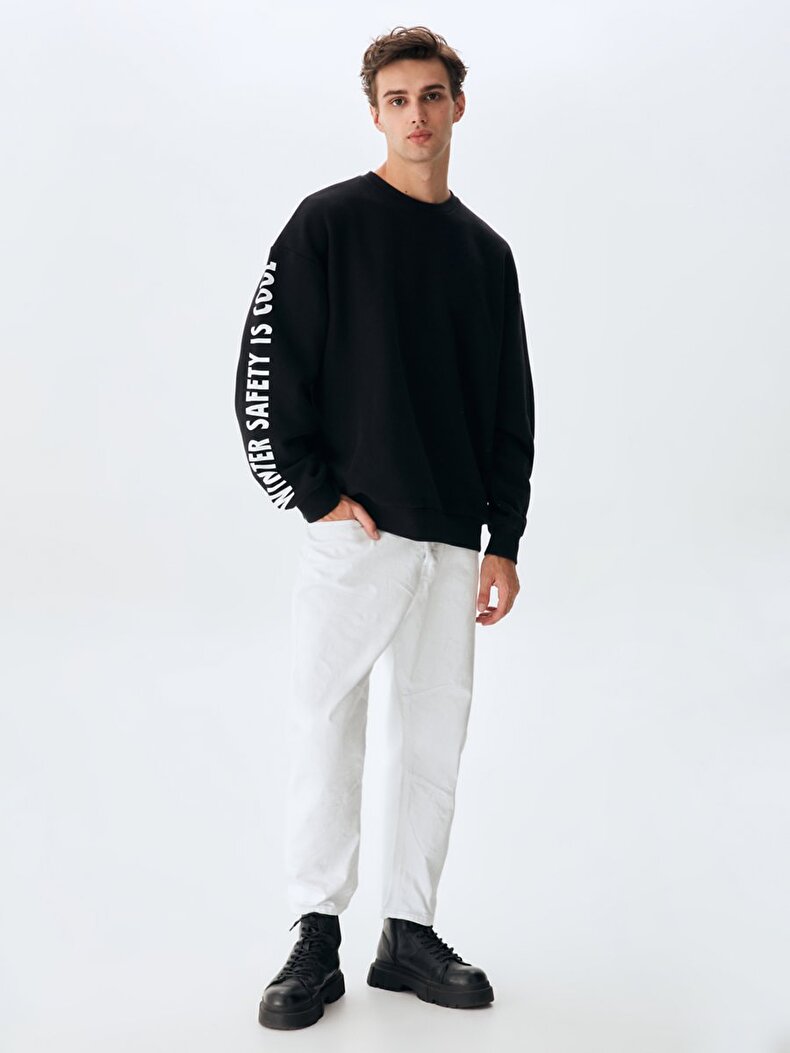 Arms Print With Print Schwarz Sweatshirt Arms Print With Print Schwarz Sweatshirt