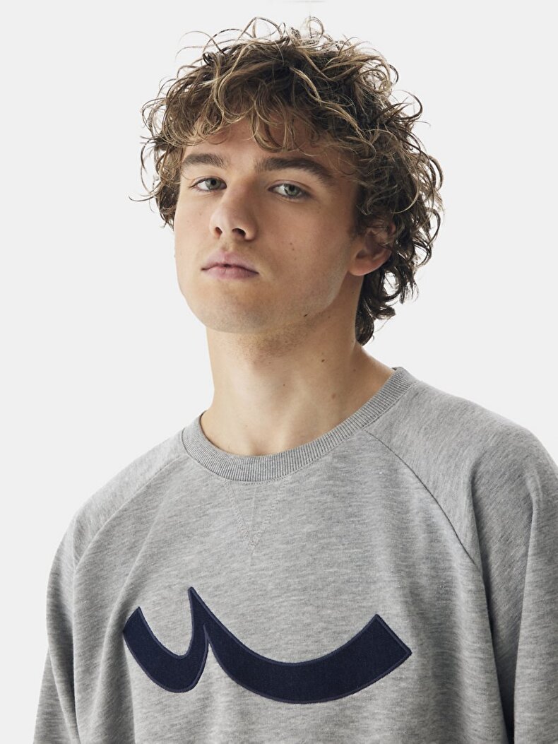 Ltb Logo Crew Neck Grau Sweatshirt