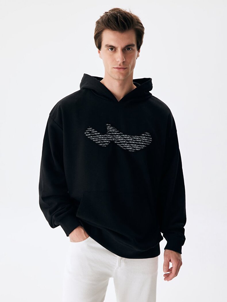 Ltb Logo With Hood Zwart Sweatshirt