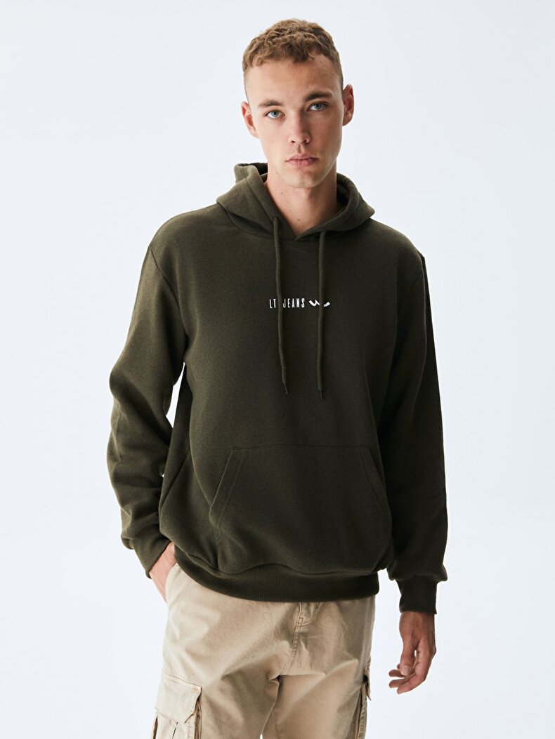 With Hood Grün Sweatshirt