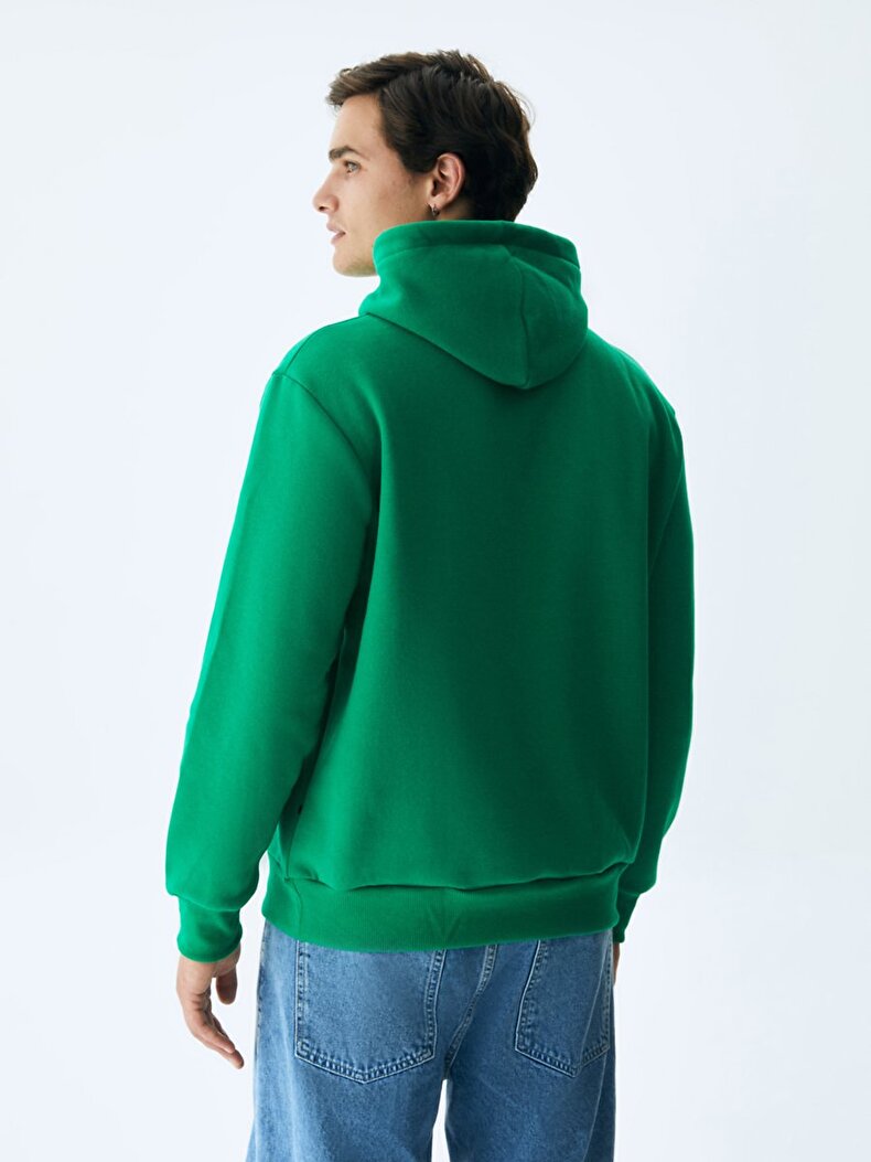 Basic With Hood Grün Sweatshirt