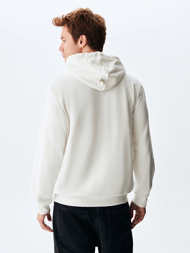With Hood Graphic Print With Print White