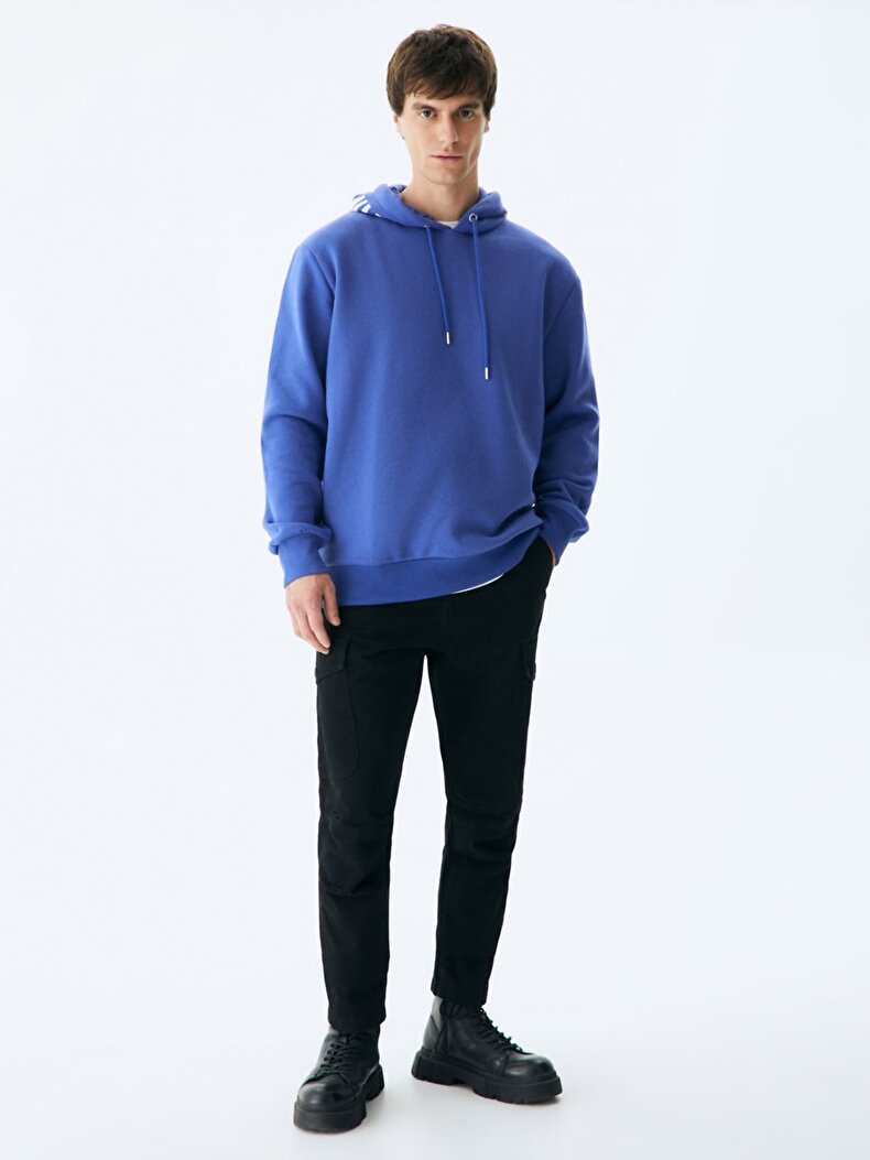 Print With Hood Navy Print With Hood Navy