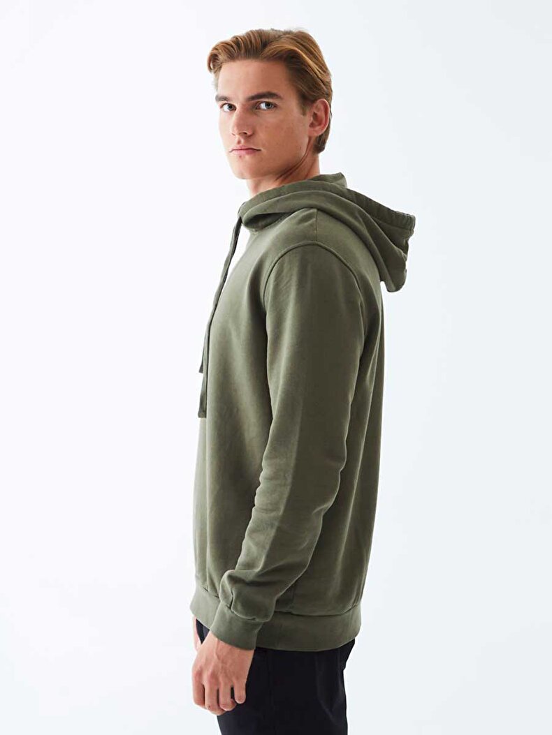 With Hood Grün Sweatshirt
