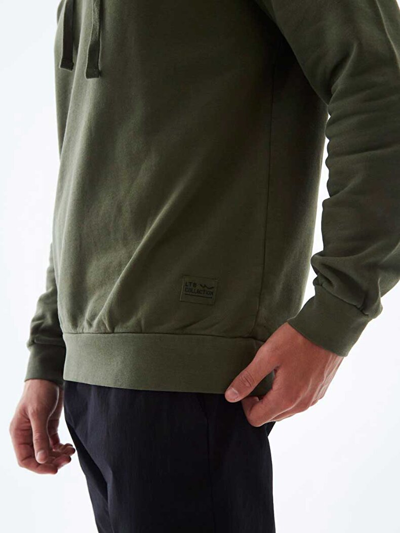 With Hood Grün Sweatshirt