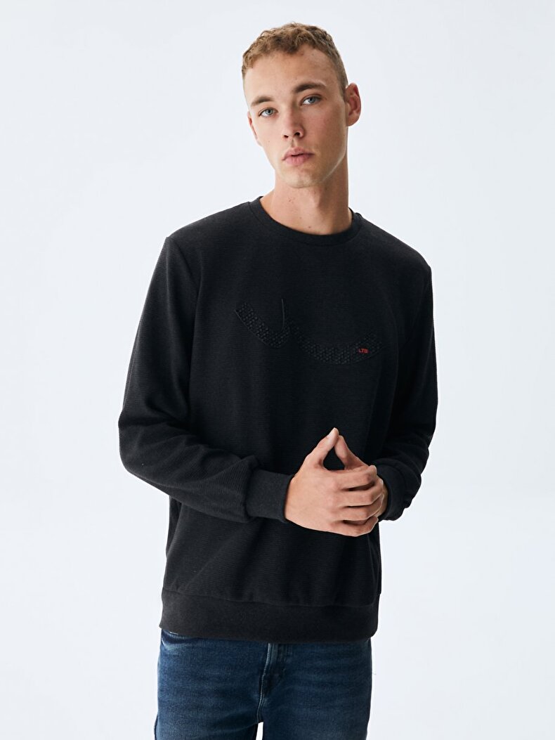 Ltb Logo Anthracite Sweatshirt Sweatshirt MEN LTB