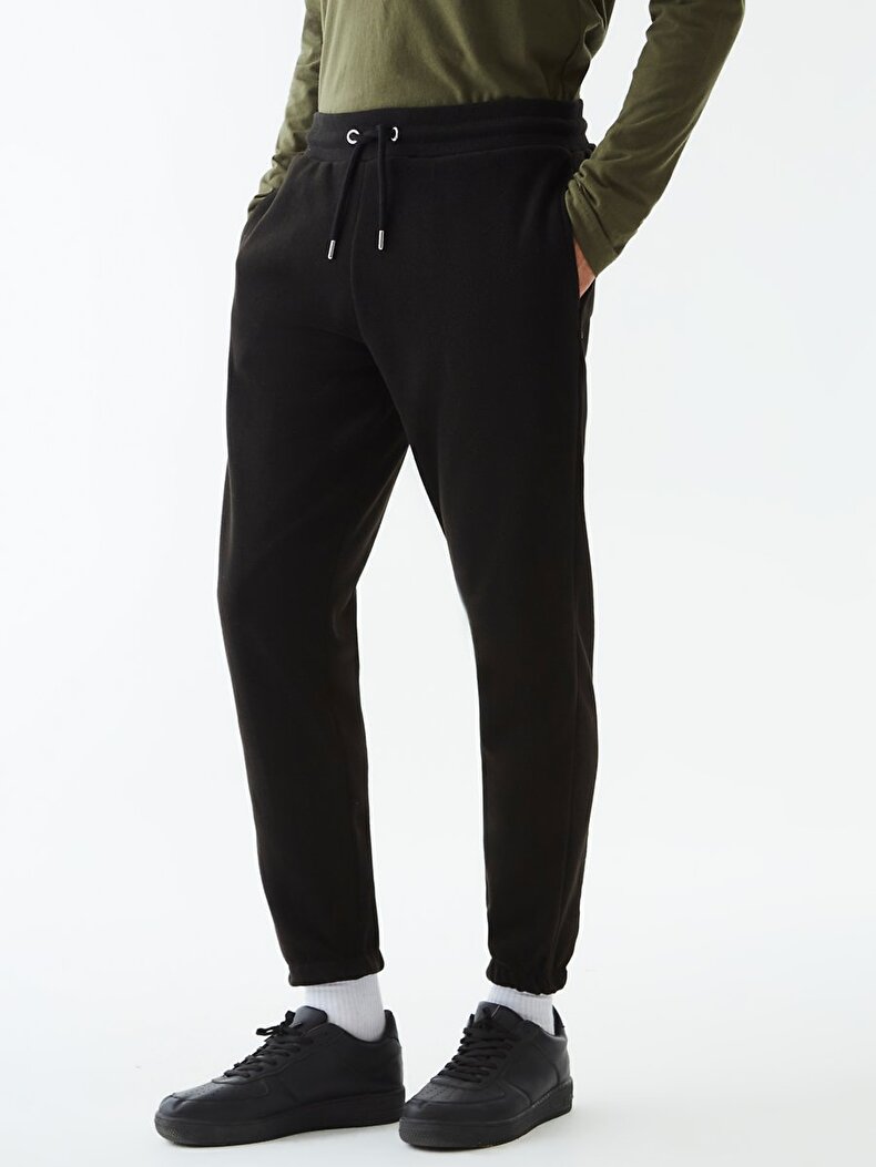 Plush With Pockets Black Tracksuit