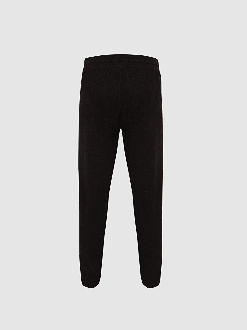 Ribbed Jogger Black Tracksuit