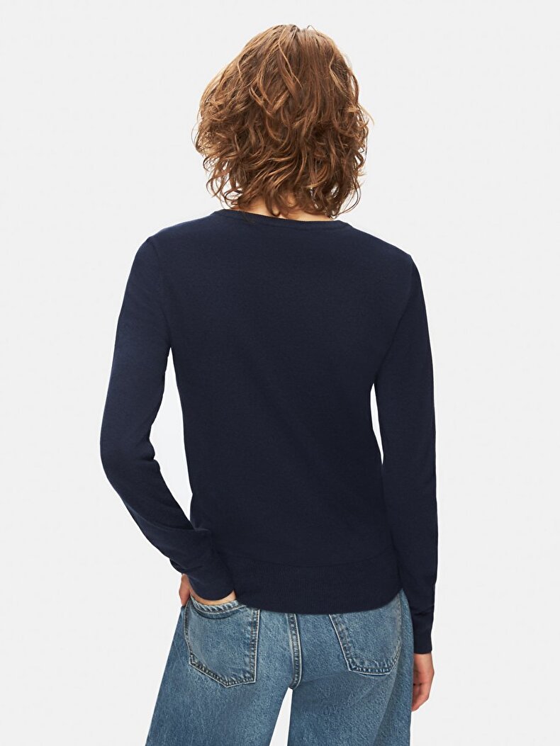 Dunkelblau Pullover