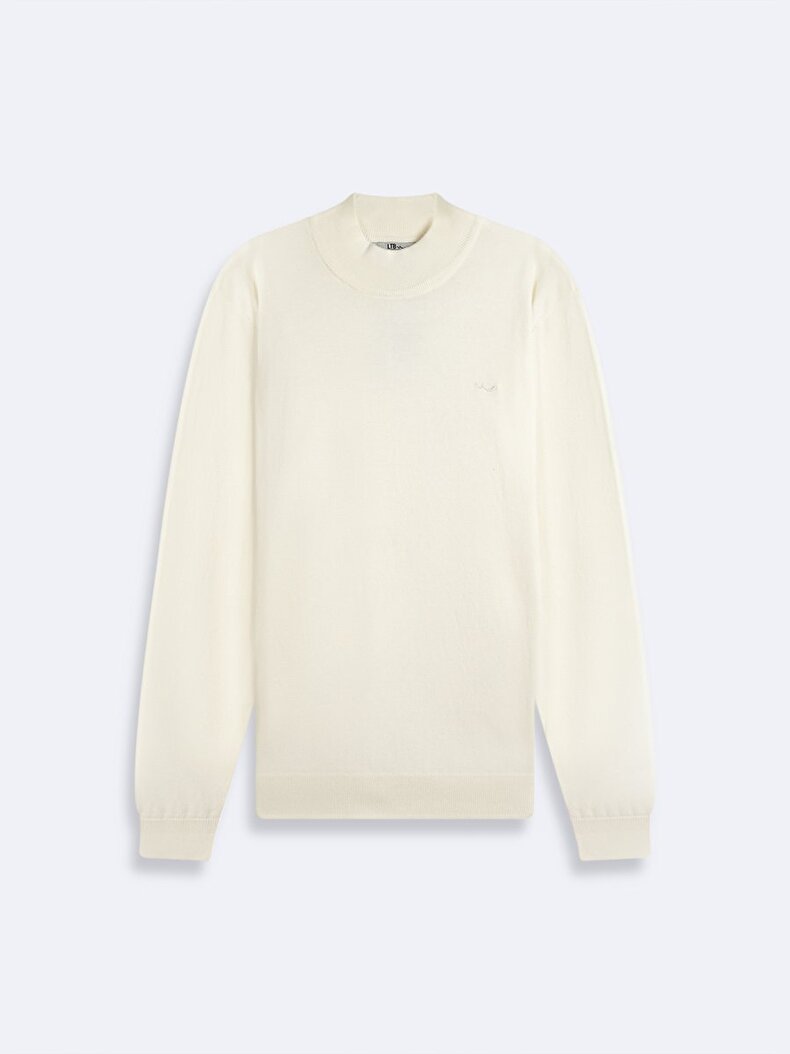 Straight Collar Long Sleeve Knitwear Dust Pullover