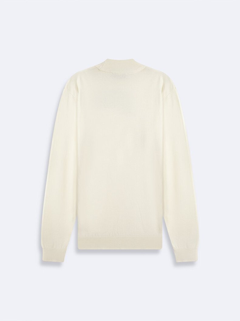 Straight Collar Long Sleeve Knitwear Dust Pullover