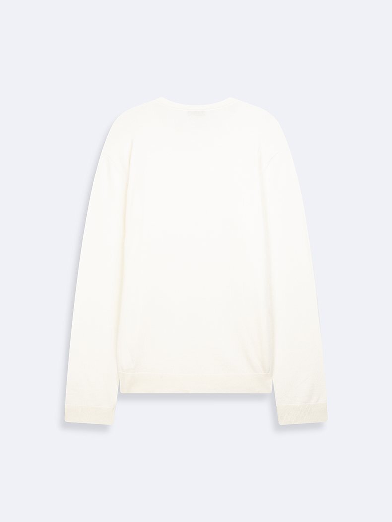 Basic Crew Neck Long Sleeve Knitwear Dust Pullover