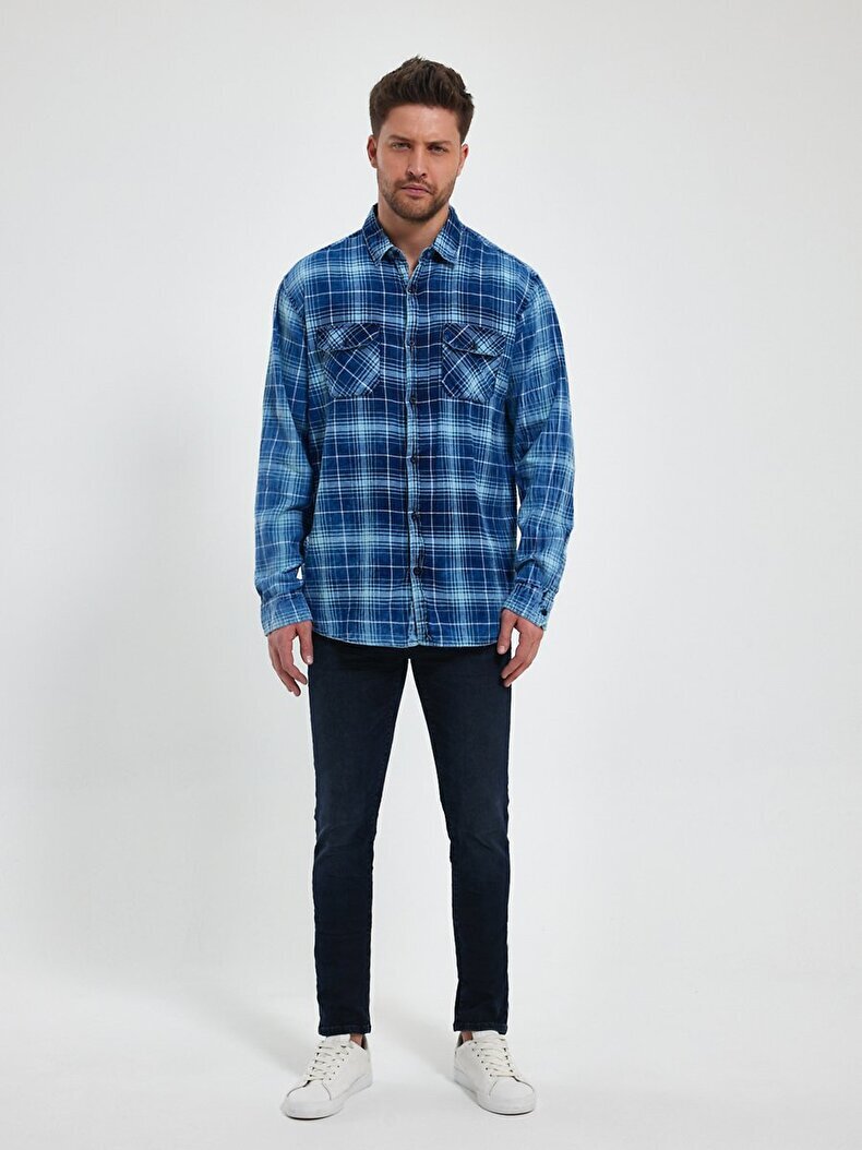Check Blue Shirt