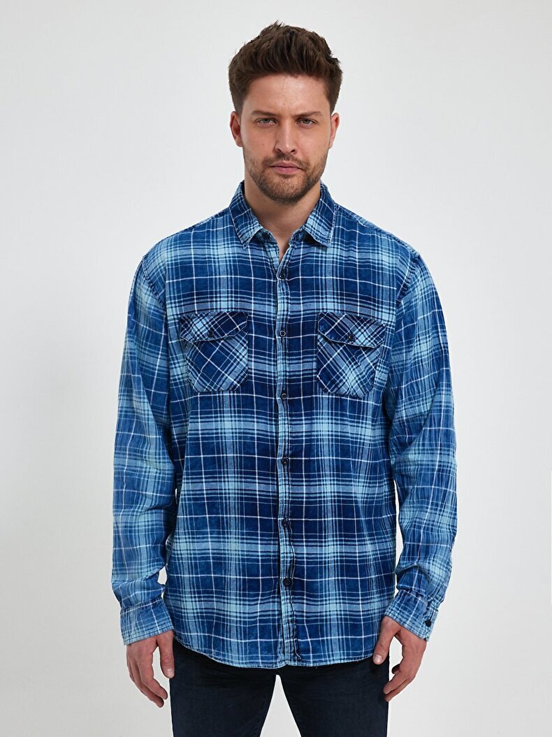 Check Blue Shirt