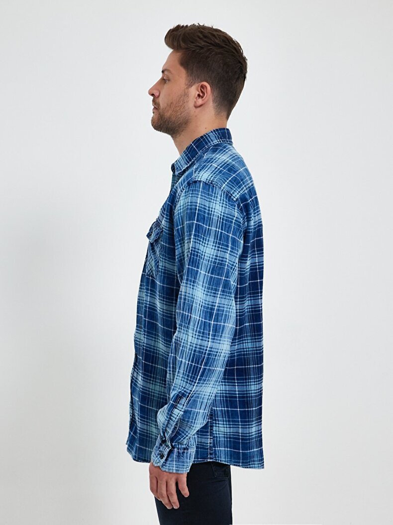 Check Blue Shirt