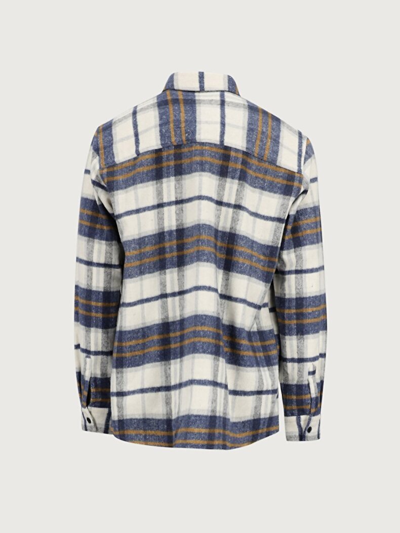 Checked Shirt Check Navy Shirt