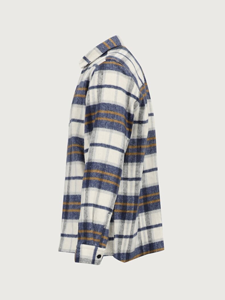 Checked Shirt Check Navy Shirt