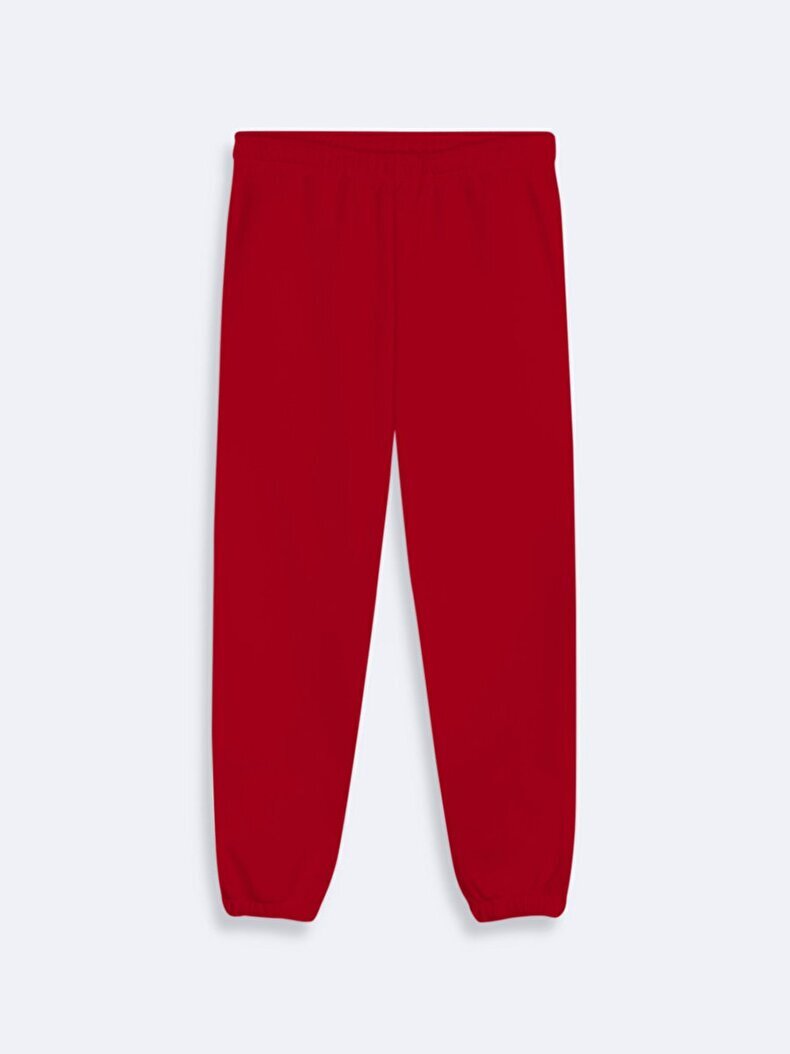 Sloganlı Jogger Regular Fit Kırmızı Eşofman