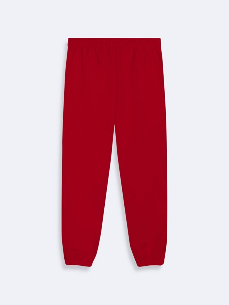 Sloganlı Jogger Regular Fit Kırmızı Eşofman