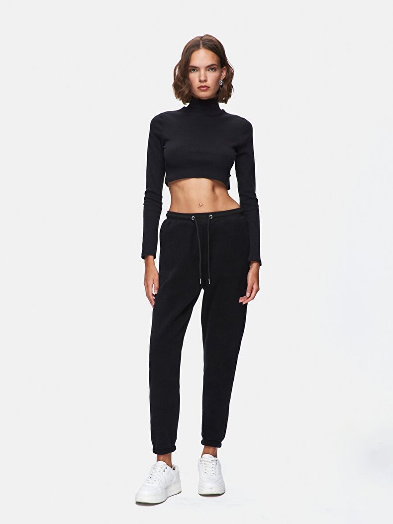 Basic Elastic Black Tracksuit