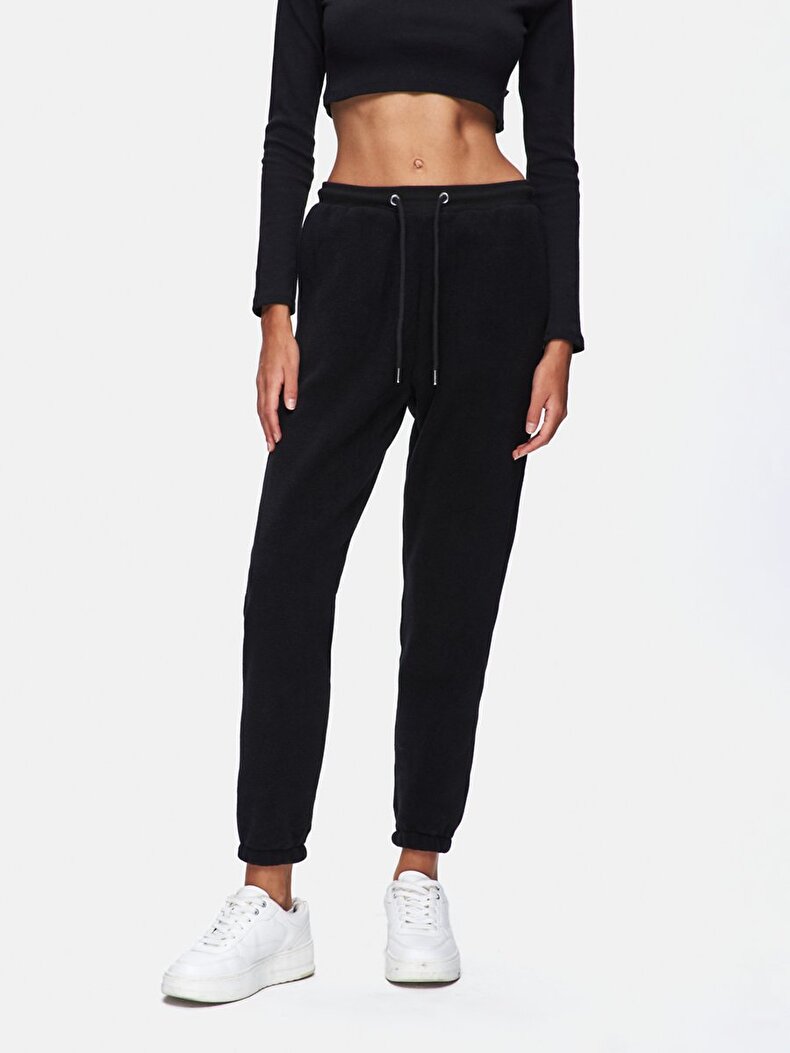 Basic Elastic Black Tracksuit
