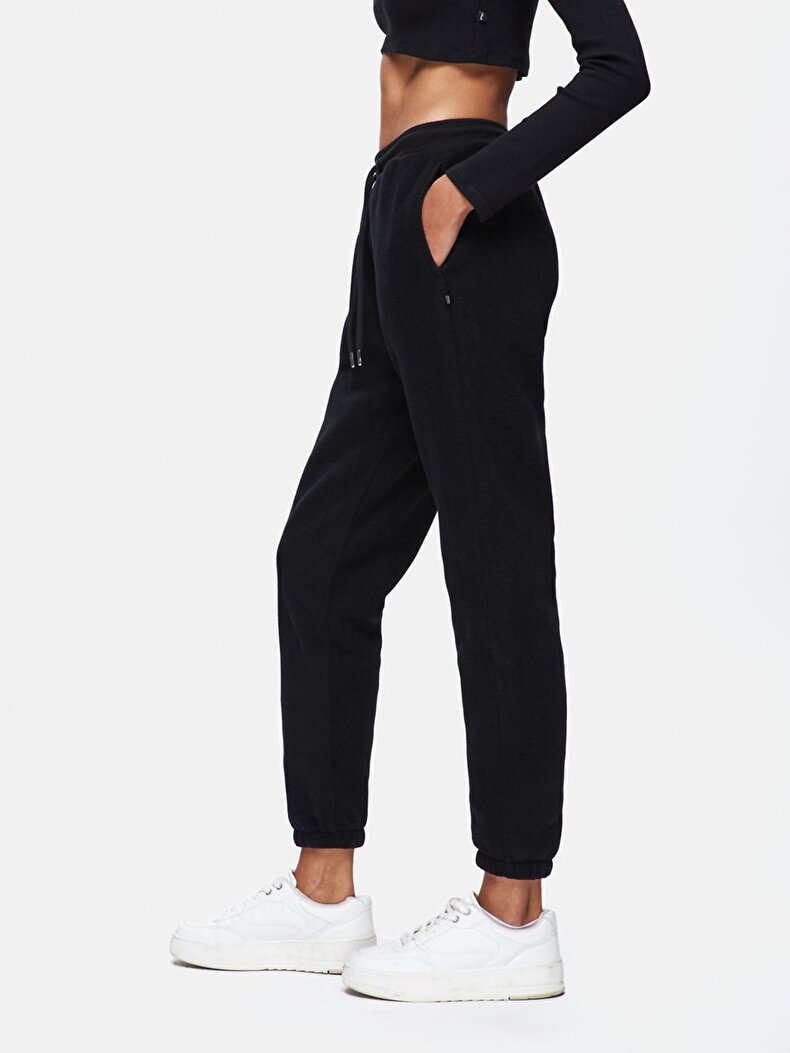 Basic Elastic Black Tracksuit