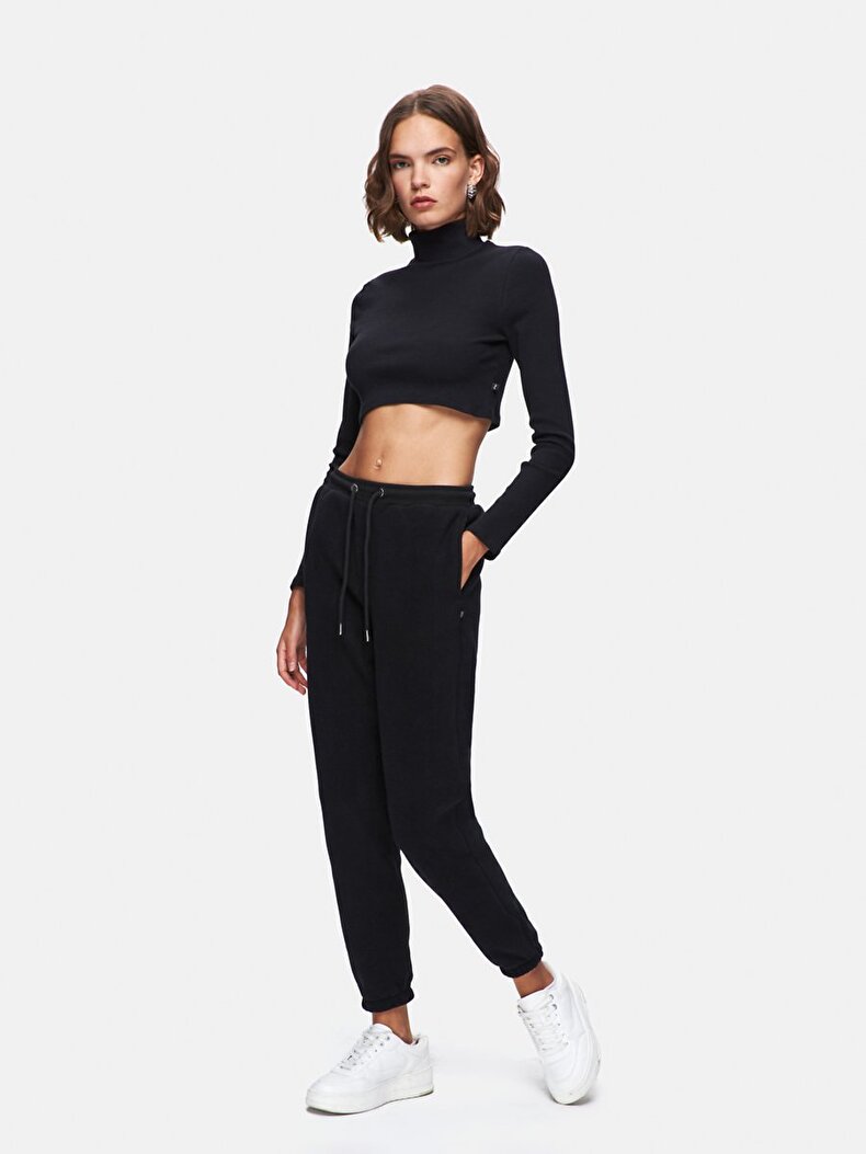 Basic Elastic Black Tracksuit