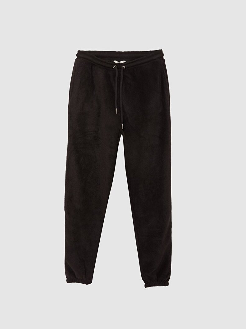 Straight Jogger Regular Fit Black Tracksuit