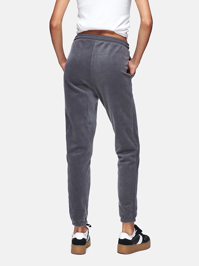 Düz Jogger Regular Fit Gri Eşofman