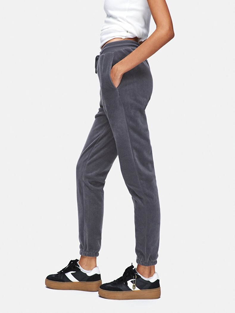 Düz Jogger Regular Fit Gri Eşofman