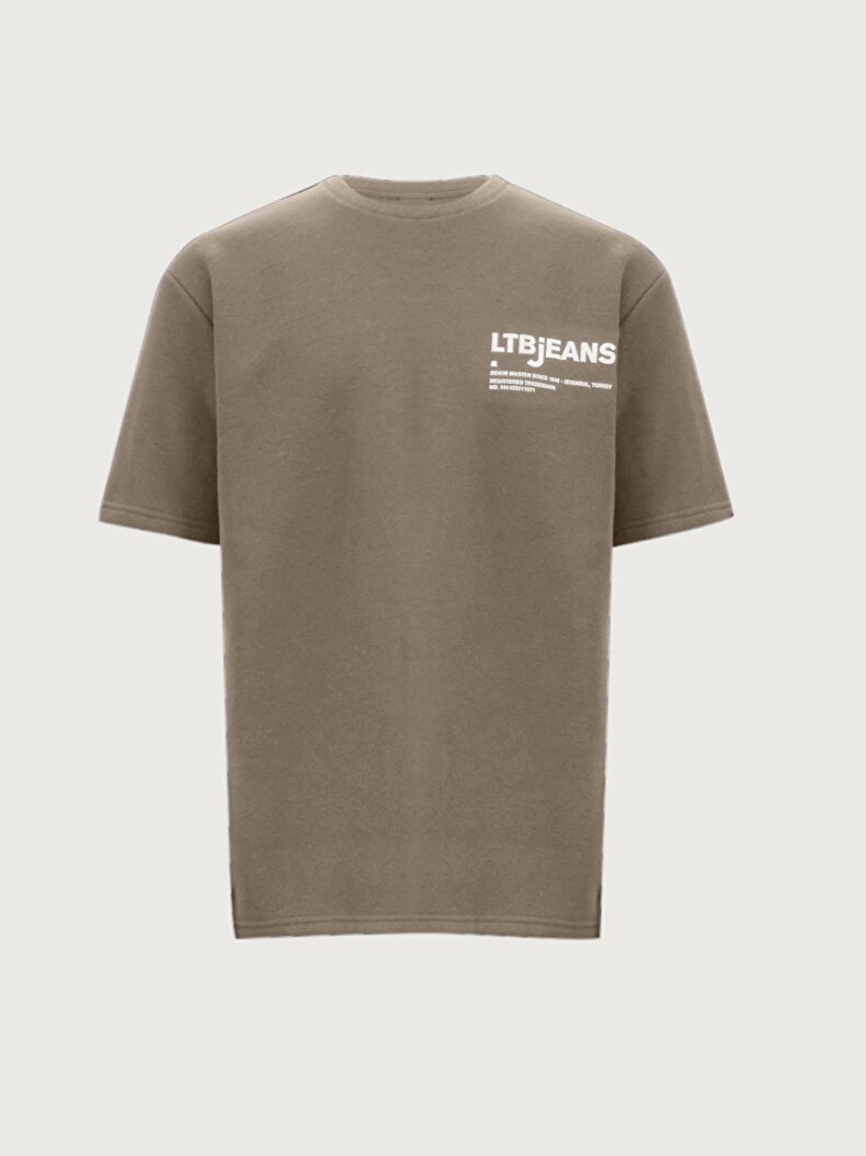 Crew Neck Short Arm Relaxed Grey T-shirt