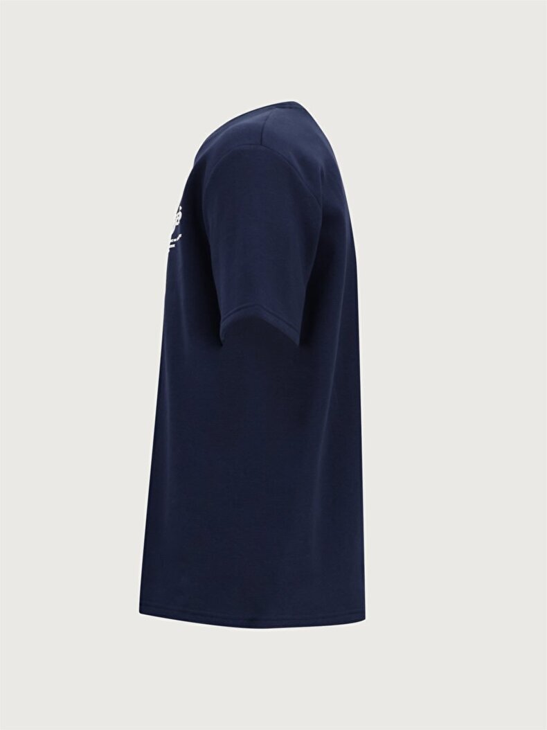 Crew Neck Short Arm Relaxed Navy T-shirt