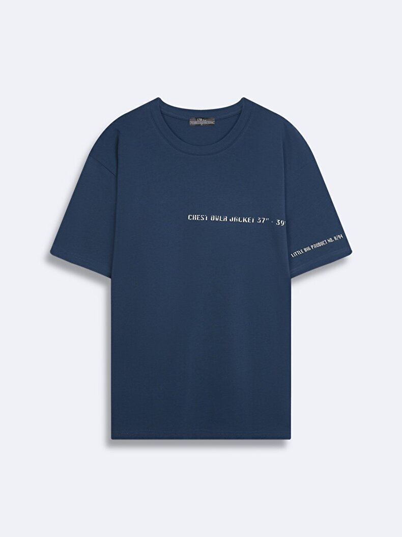 Crew Neck Short Arm Relaxed Navy T-shirt