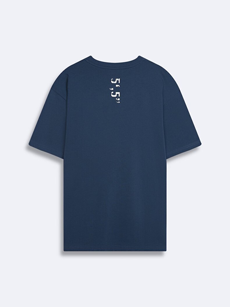 Crew Neck Short Arm Relaxed Navy T-shirt