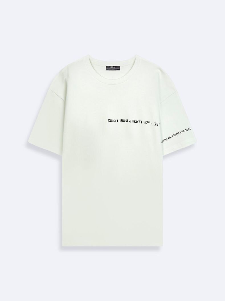 Crew Neck Short Arm Relaxed Blue T-shirt