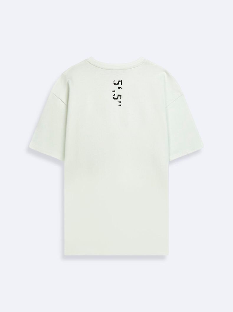 Crew Neck Short Arm Relaxed Blue T-shirt