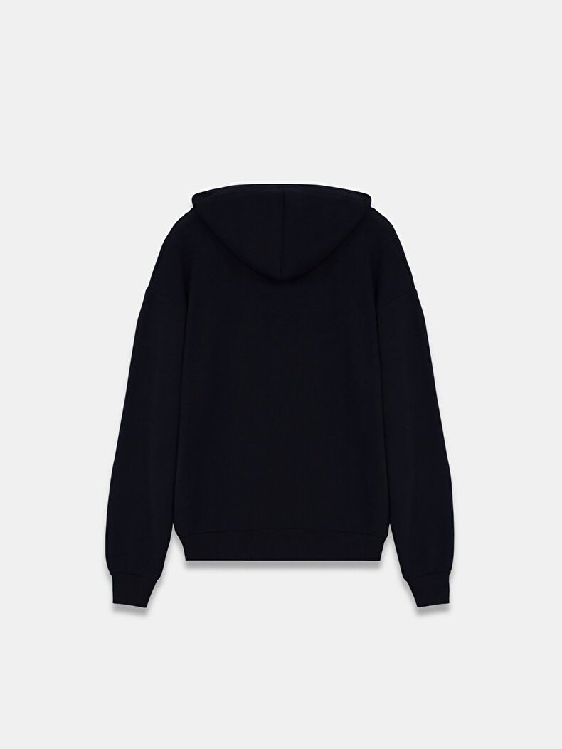 Straight With Hood Black Sweatshirt
