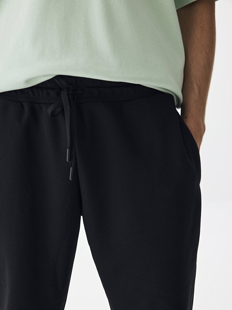 Düz Jogger Siyah Eşofman