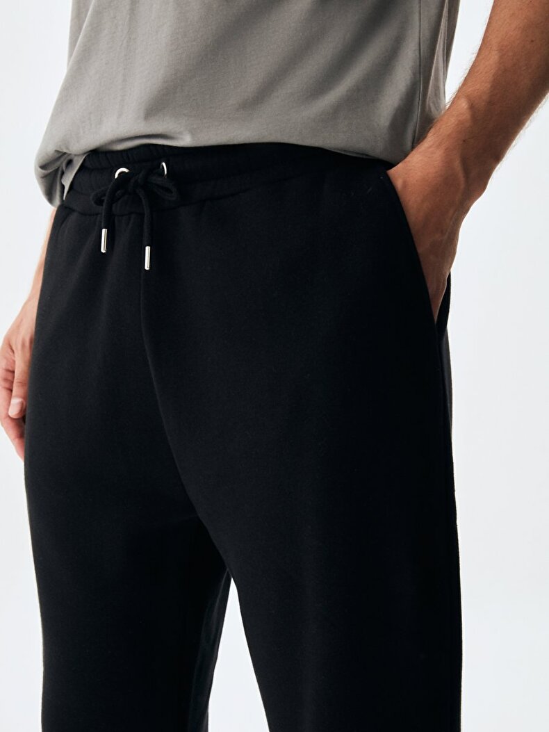 Düz Jogger Siyah Eşofman