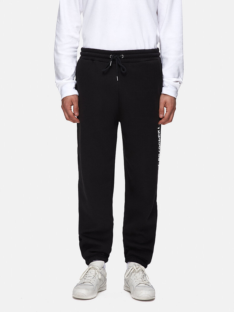 Sloganlı Jogger Siyah Eşofman