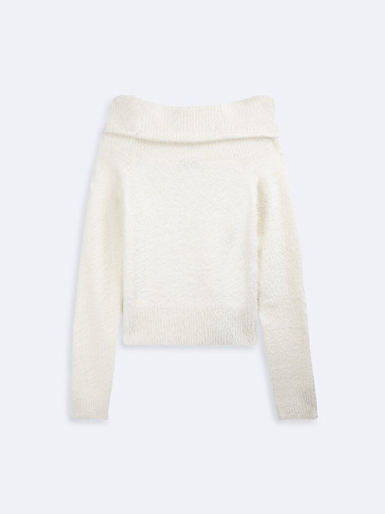 Off-shoulder Off-shoulder Knitwear White Pullover Off-shoulder Off-shoulder Knitwear White Pullover